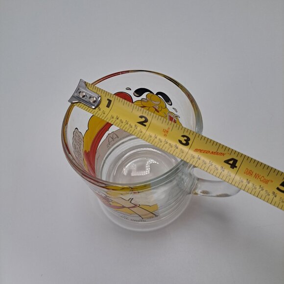 McDonalds Garfield Glass Mug Coffee Cup 1978 Cartoon Jim Davis Collectible - Picture 2 of 8